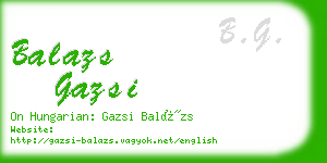 balazs gazsi business card